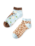 Calcetines tobilleros alegres Linda jirafa