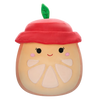 Squishmallows Celia la Rodaja de Naranja con Sombrero de Pescador Rojo, 30 cm