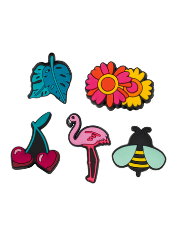 Adornos alegres para cordones, Jardín, 5 uds.