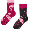 Calcetines infantiles alegres Corazones y flamencos