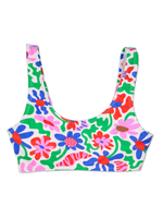 Top alegre de bikini deportivo Flores locas