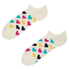 Calcetines sneakers alegres Corazones de colores