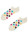 Calcetines sneakers alegres Corazones de colores
