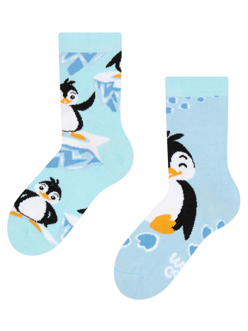 Calcetines infantiles alegres Pingüino feliz