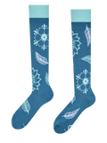 Calcetines hasta la rodilla alegres Mandala y hojas