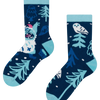 Calcetines infantiles alegres de inverno Yeti del bosque