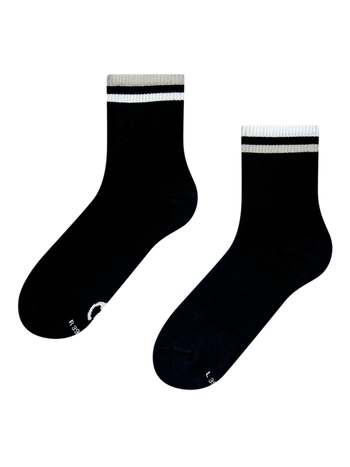 Calcetines de deporte Rayas negras y blancas