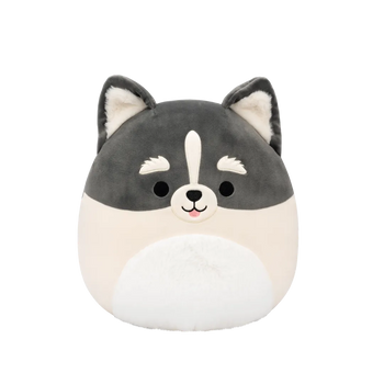 Squishmallows Paolo el Pomsky Gris y Blanco, 30 cm