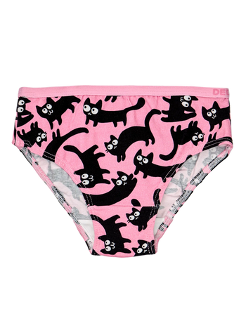 Bragas alegres para niña Gatos rosas