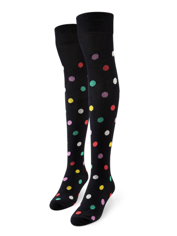 Calcetines  alegres por encima de la rodilla Puntos por todas partes