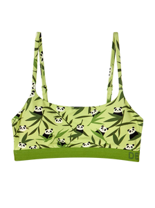 Bralette alegre de modal para mujer Pandas y bambú