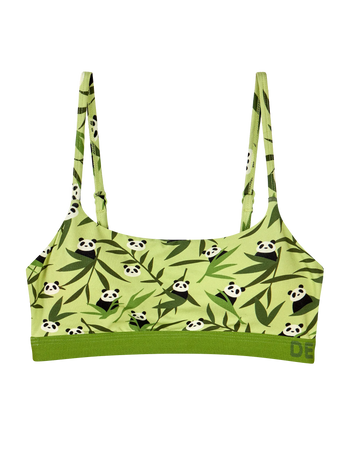 Bralette alegre de modal para mujer Pandas y bambú