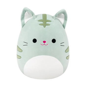 Squishmallows Chase, El Gato Atigrado Verde Claro, 35 cm