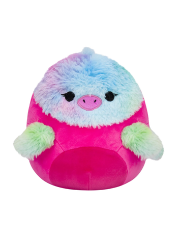 SQUISHMALLOWS Abilene, el loro rosa suave, 20 cm