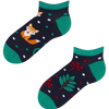Calcetines tobilleros alegres para niños Zorro rojo