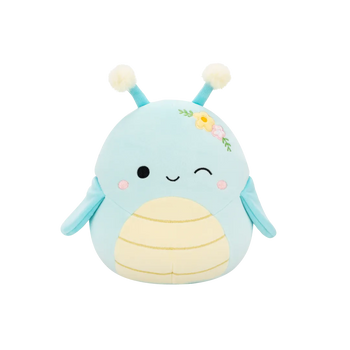 Squishmallows Giles el Saltamontes Azul Guiñando un Ojo con Flores, 20 cm