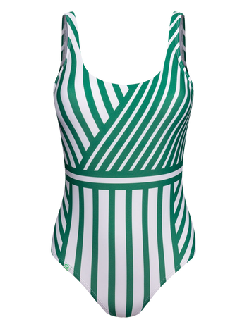 Bañador alegre Rayas verdes