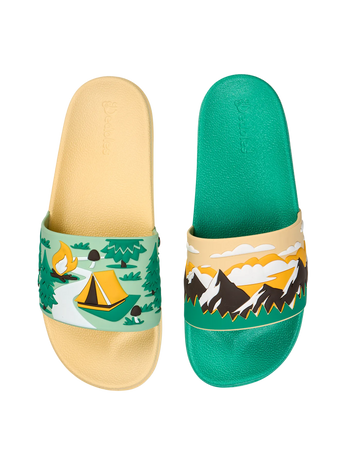 Chanclas alegres Campamento de montaña