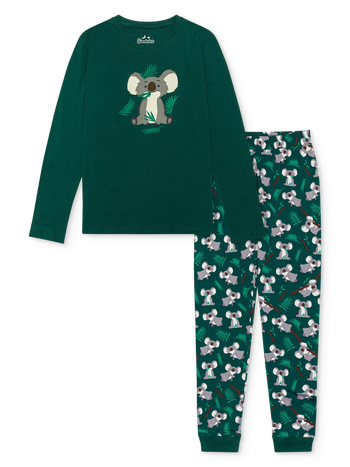 Pijama alegre para mujer Koala y hojas