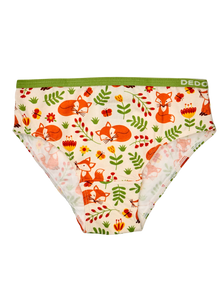 Bragas alegres para niña Zorro y mariposas