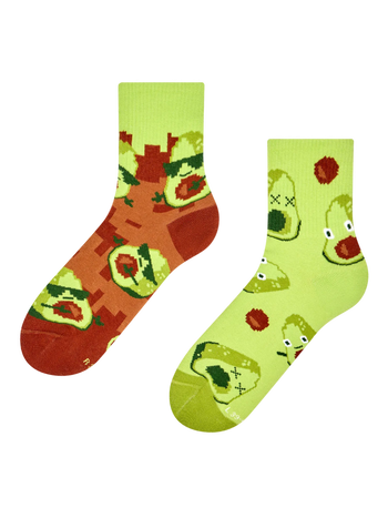 Calcetines de deporte alegres Aguacate pixelado