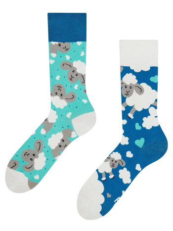 Calcetines alegres Ovejas y nubes