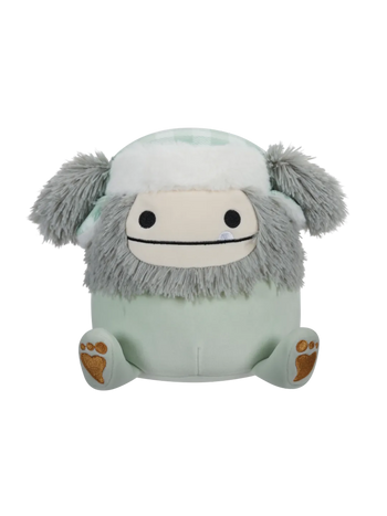 Squishmallows Evita la Pies Grandes Gris con Gorro de Cazador, 20 cm