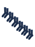 Pack de 6 pares de calcetines de algodón peinado, Azul noche