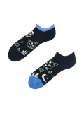 Calcetines sneakers alegres Gato y luna