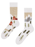 Calcetines de invierno alegres Tierra de nieve