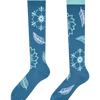 Calcetines hasta la rodilla alegres Mandala y hojas