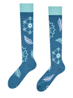 Calcetines hasta la rodilla alegres Mandala y hojas