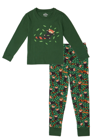 Pijama infantil alegre Panda rojo