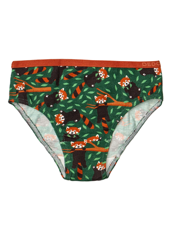 Bragas alegres para niña Panda rojo