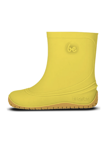 Botas de agua barefoot para niños Be Lenka Pudds - Amarillo