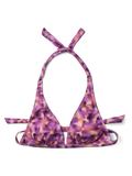 Top triangular alegre de bikini Rosa camuflaje