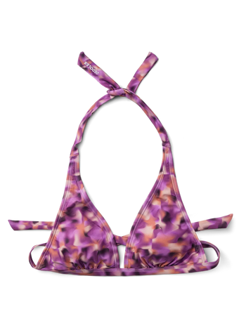 Top triangular alegre de bikini Rosa camuflaje