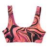 Top alegre de bikini deportivo Colores líquidos