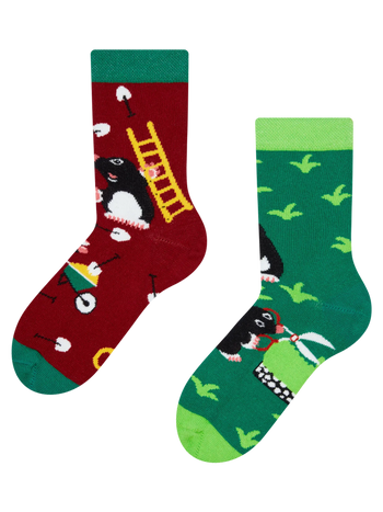Calcetines infantiles alegres Topo