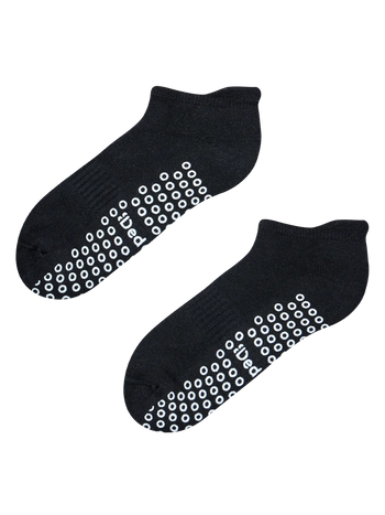 Calcetines negro puro para pilates y yoga