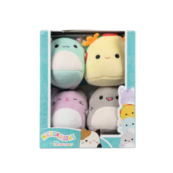 Squishmallows Micromallows Pack de 4 - Gordon, Tex, Tabitha, Irina