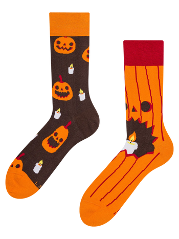 Calcetines alegres Calabaza y velas