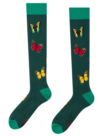 Calcetines alegres hasta la rodilla Mariposas encantadoras