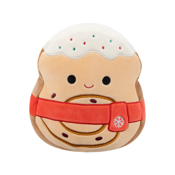 Squishmallows Davey, La Tostada De Rollo De Canela Con Bufanda Roja, 20 cm