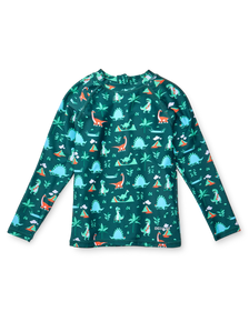 Camiseta de baño infantil con protección UV Skatepark de los dinosaurios