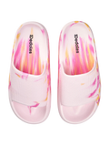 Chanclas con plataforma para mujer rosa marmolado