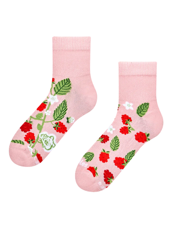 Calcetines de caña media antiestrés Frambuesas pequeñas