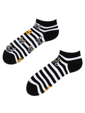 Calcetines tobilleros alegres Gatos y rayas