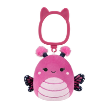 Llavero Squishmallows Marcelina la Mariposa Monarca Rosa Frambuesa, 9 cm