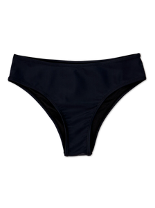Bragas de bikini de cintura media Negro puro